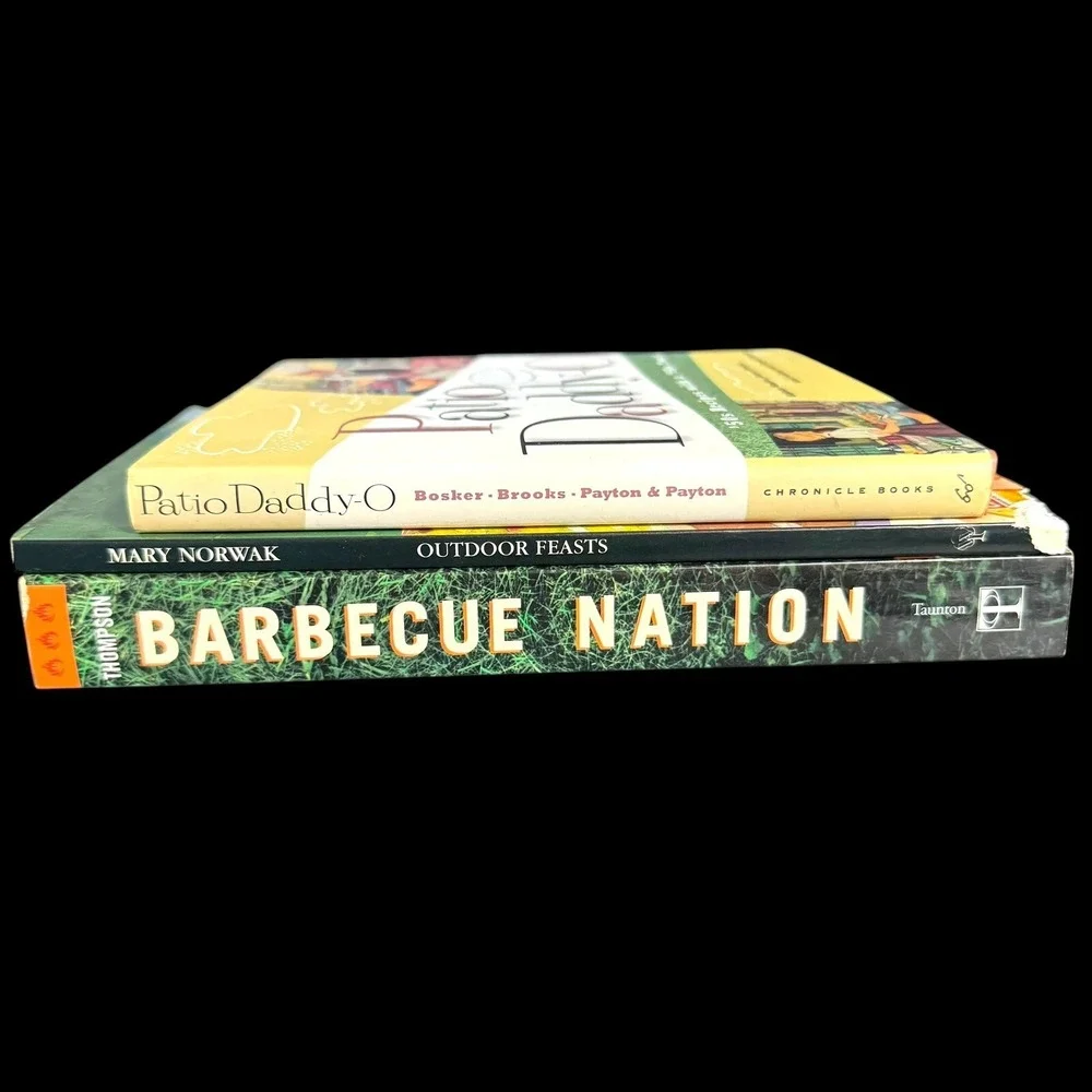 OUTDOOR‎ COOKING Cookbooks Barbecue Nation Patio Daddy-O Outdoor Feasts Lot of 3